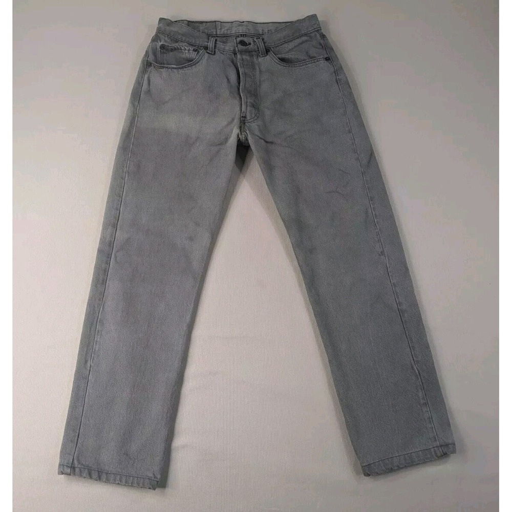 Vintage 80s Levis Jeans Mens 29x29 Button Fly 501 Gray Grunge Skate USA Made